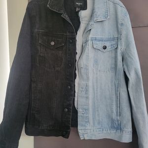 Forever 21 Mens jean jacket/black Large